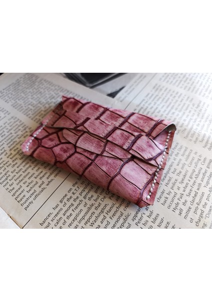 Tamamen El Emeği Hakiki Deri Minimalist Cüzdan Kartlık ( 11X6.5CM) Xx7 indirimleri