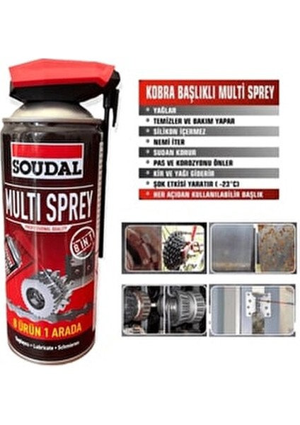 Multi Sprey 400 ml 8 Ürün 1 Arada Yağlayıcı ve Koruyucu Özellikler fırsatları