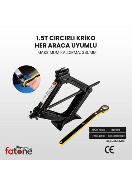 1,5 Ton Cırcırlı Kriko