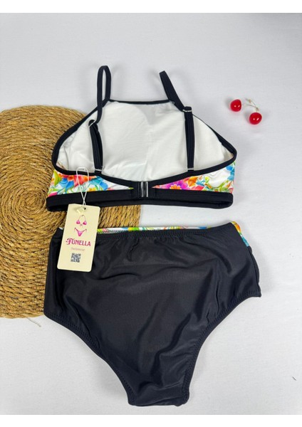 Kadın Şık Etnik Desenli Crop Bikini Takımı fırsatları
