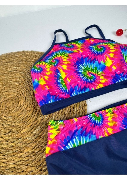 Kadın Şık Etnik Desenli Crop Bikini Takımı fiyatları