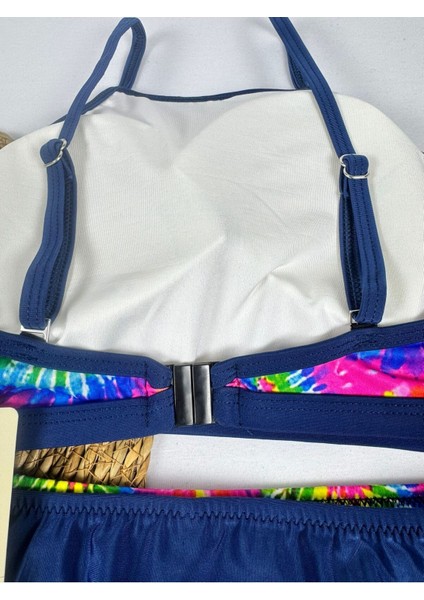 Kadın Şık Etnik Desenli Crop Bikini Takımı indirimleri