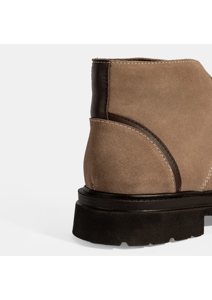 Erkek Vizon Bağcıklı Süet Bot