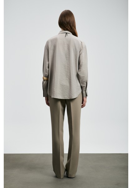 Mıla Kadın Ipekli Gömlek Siyah