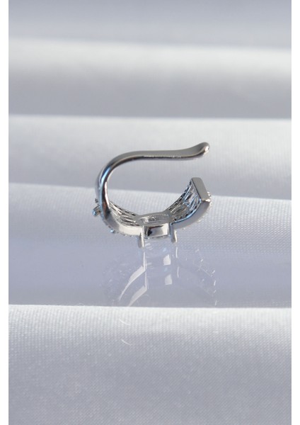 Pirinç Gümüş Renk Zirkon Taş Kaplama Earcuff Küpe TG27BKP9336 fiyatları