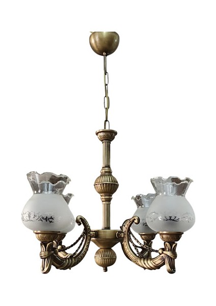 Dört Kollu Cadena Eskitme Avize Mat Beyaz Camlı fiyatları