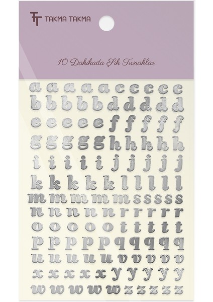 STC-MO-001 - Gümüş Harfler Yapışkanlı Sticker fiyatları