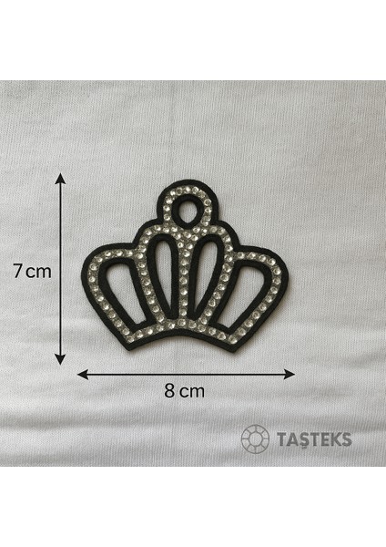Taşlı Ütülenebilen Veya Sticker Olarak Kullanılabilen Kraliçe Tacı Modeli