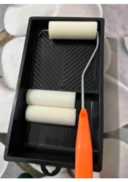 Rulo Tavası ve Metal Sünger Rulo 10 cm 3 Lü + Tava modelleri