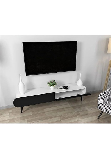 Flora Dia Dekoratiif Tv Ünitesi 150 cm | Siyah Beyaz fiyatları