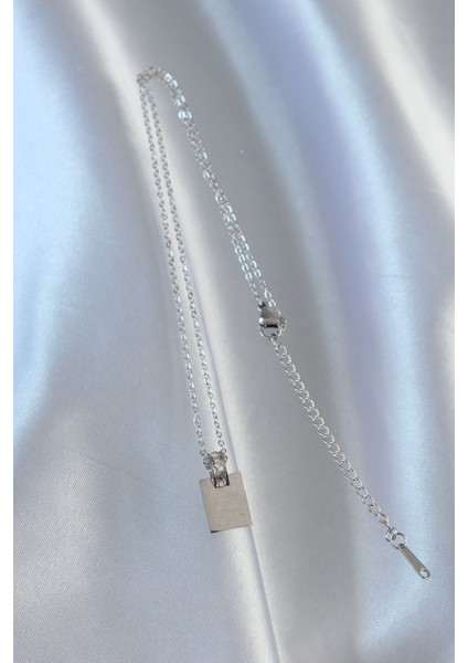 316L Çelik Zincir Gümüş Renk Zirkon Taşlı Aşk Mektubu Kolye TG27BKO8908 modelleri