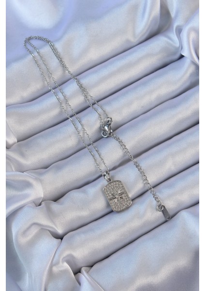 316L Çelik Zincir Gümüş Renk Zirkon Taşlı Kutup Yıldızlı Vintage Kolye TG27BKO9124 fiyatları