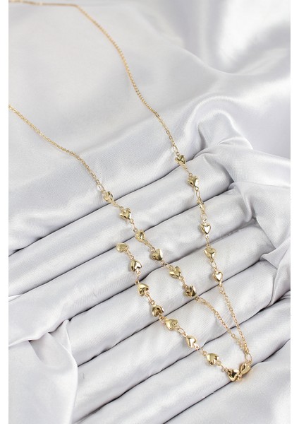 Pirinç Zirkon Taşlı Kalp Model Gold Renk Y Kolye TG27BKO10457 fiyatları