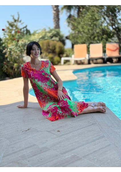 FT179141 Viskon Fethiye Elbise