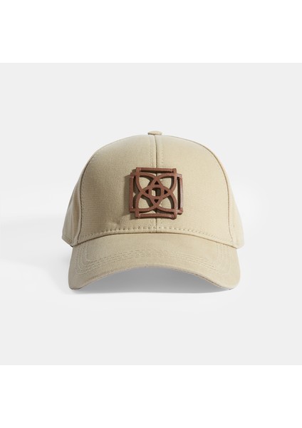 Bej Baskılı Cap Şapka