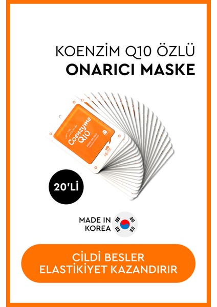 On Coenzyme Mask - Koenzim Q10 Içeren Yüz Maskesi 20'li