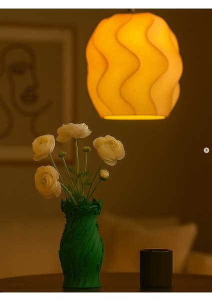 Modern Çiçek Desen Vazo