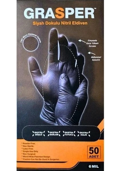 Grasper Nitril Eldivenl Beden 50 Li