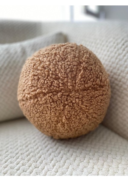 Teddy El Yapımı Dekoratif Top Yastık Kahverengi fiyatları