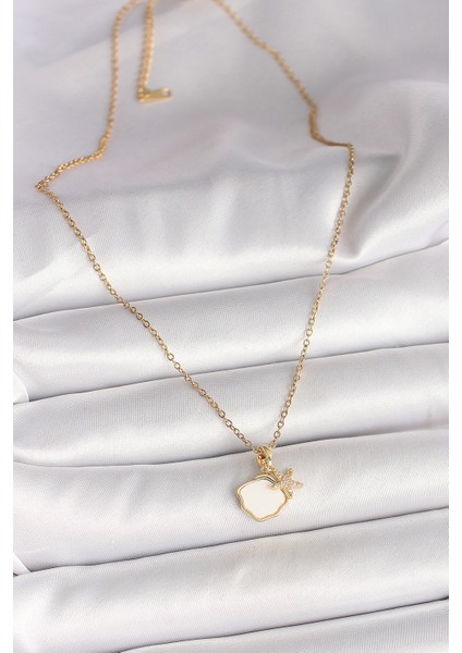 316L Çelik Gold Renk Zincir Sallantı Beyaz Mineli Deniz Kabuğu Zirkon Taşlı Deniz Yıldızı Figür Kadın Kolye TG27BKO9970 fiyatları