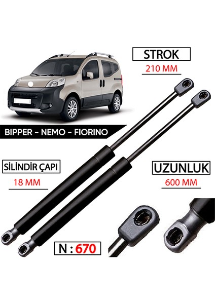 Fiorino Nemo Bipper Bagaj Amortisör