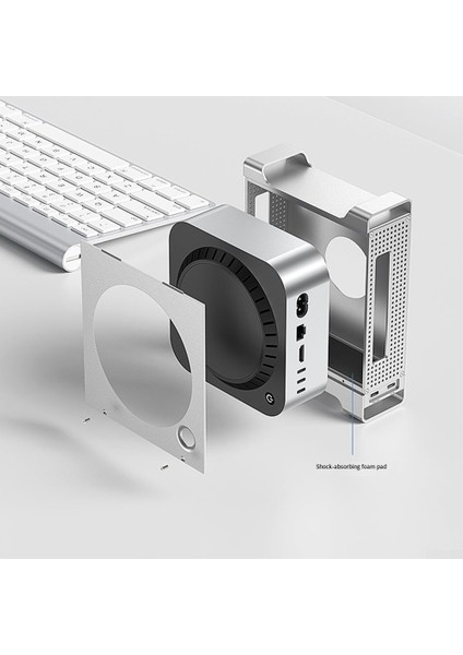 Mac Mini M4/m4 Pro 9 In 1 Type-C Nvme SSD Alüminyum Çevirici Stand Docking Station CDG-NSC201 fiyatları