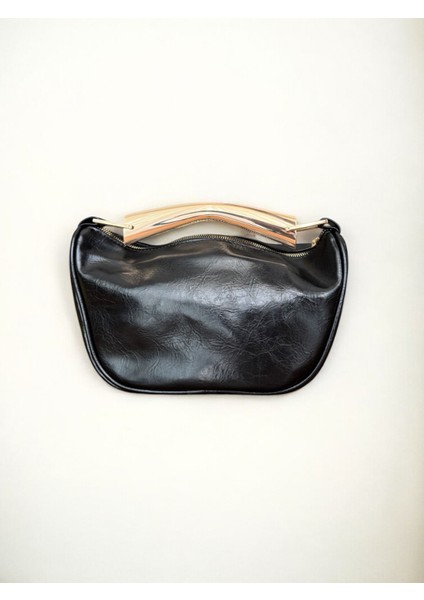 Aura Gold Kulplu Siyah Çanta