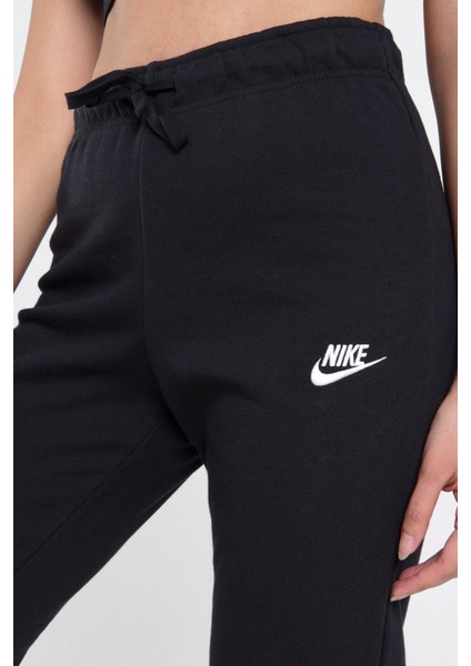 Sportswear Essential Fleece Slim Fit Mid Rise Kadın Eşofman Altı Siyah modelleri