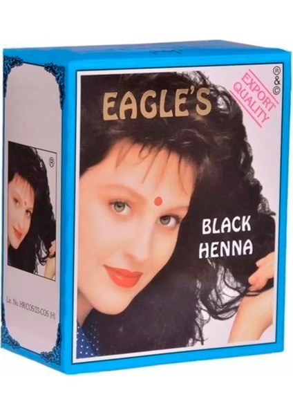 Eagle's Orijinal Hint Kınası Saç Boyası Siyah - Black Henna