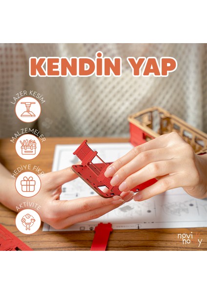 Minyatür Hayal Salıncağı | Ahşap Hayal Salıncağı Maketi | 3D Puzzle modelleri