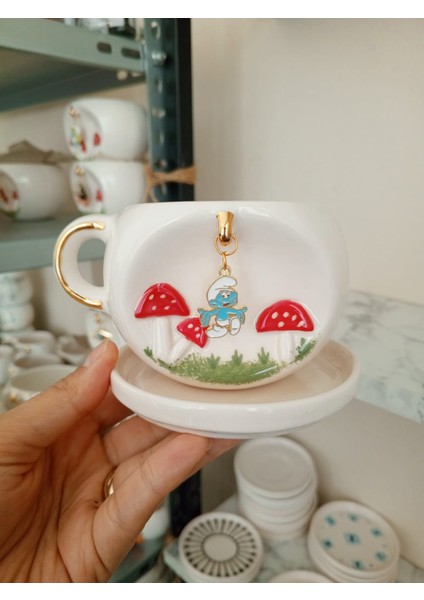 Ceresshop El Yapımı Şirin Charmlı Seramik Mug modelleri