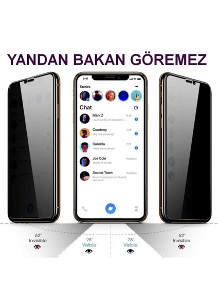 Samsung Note 10 Lite Uyumlu Hayalet Ekran Privacy Gizlilik Tam Kaplayan Kırılmaz Koruyucu Cam modelleri