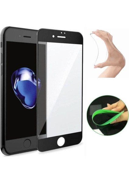 Iphone 6s Ekran Koruyucu Seramik Nano Cam Esnek Tam Full Kaplayan Kırılmaz Siyah