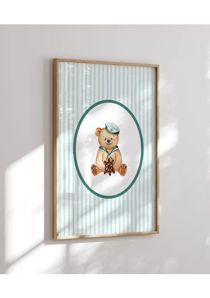 (Çerçevesiz) Teddy Ayıcık Desenli Bebek Odası 3lü Poster Seti fırsatları