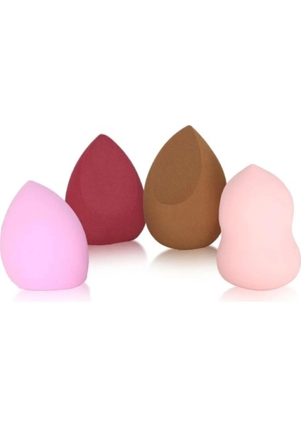 4 Lü Şişen Makyaj Süngeri Powder Puff Büyük Boy