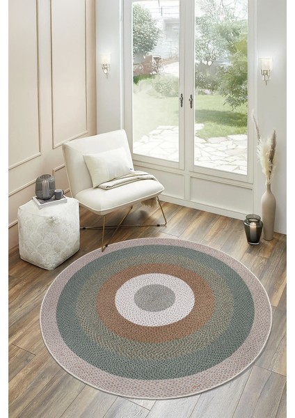 Renkli Hasır Örgü Desenli Yıkanabilir Yuvarlak Salon Halısı fiyatları