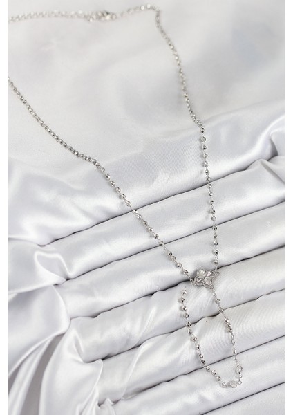 Pirinç Zirkon Taşlı Yonca Model Gümüş Renk Kadın Y Kolye TG27BKO10498 fiyatları