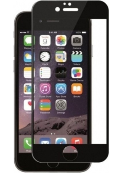 Apple Iphone 6/6s Siyah Tam Kaplayan 5d Mat Nano Kırılmaz Cam