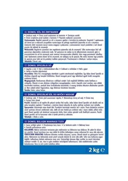 Kokusuz Bulaşık Makinesi Tuzu 2000 gr Toz Formda Lekesiz Temizlik İçin fiyatları