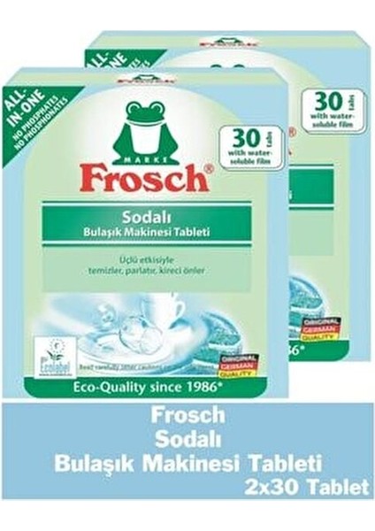 Sodalı Bulaşık Makinesi Tableti 30 Adet 2 Paket Parlatıcı ve Temizleyici Özellikler fiyatları