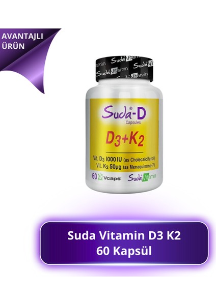 Vitamin D3 K2 60 Kapsül