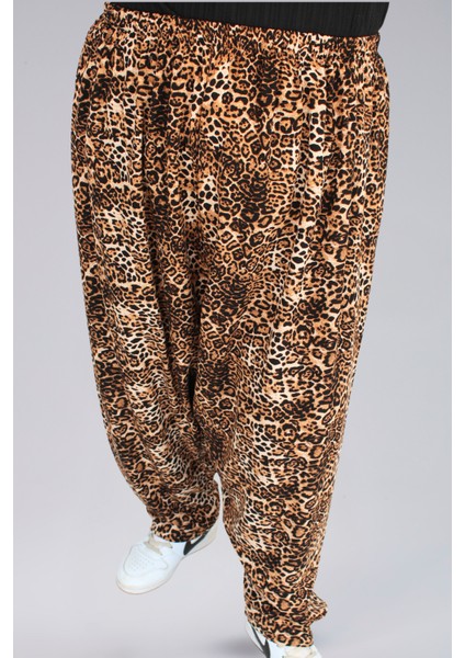 Viskon Kumaş Leopar Desenli Kadın Şalvar fiyatları