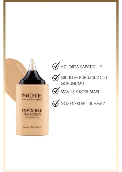 Invisible Perfection Foundation Hafif Yapılı Doğal Bitişli Fondöten - 140 Soft Linen fiyatları