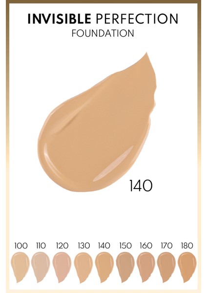 Invisible Perfection Foundation Hafif Yapılı Doğal Bitişli Fondöten - 140 Soft Linen modelleri