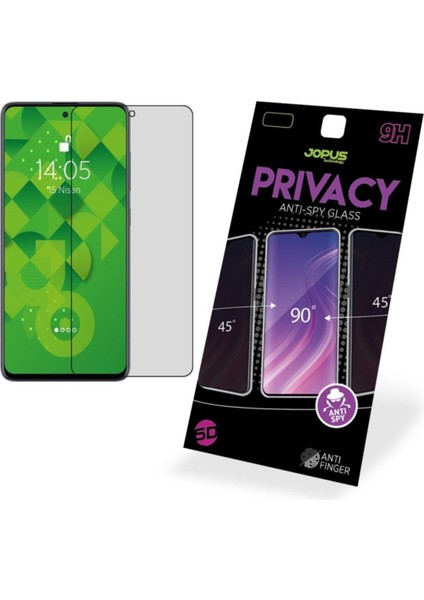 Samsung Galaxy M51 Hayalet Ekran Privacy Görünmez Gizli Tam Kaplayan Kırılmaz Cam