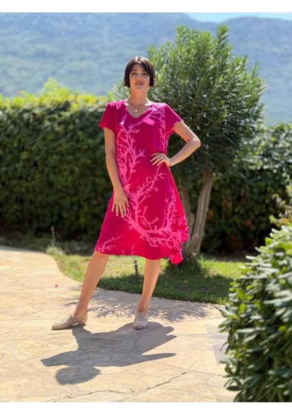 FT179011 Viskon Fethiye Elbise