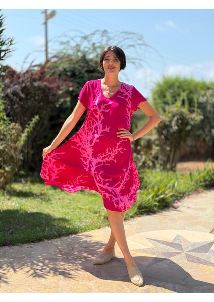 FT179011 Viskon Fethiye Elbise modelleri