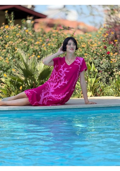 FT179011 Viskon Fethiye Elbise