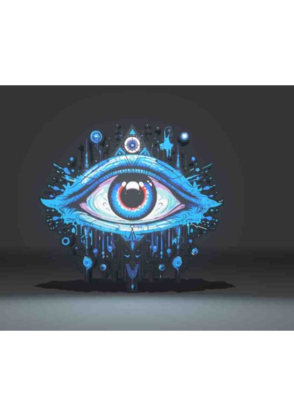 LED Işıklı Sanatsal Göz