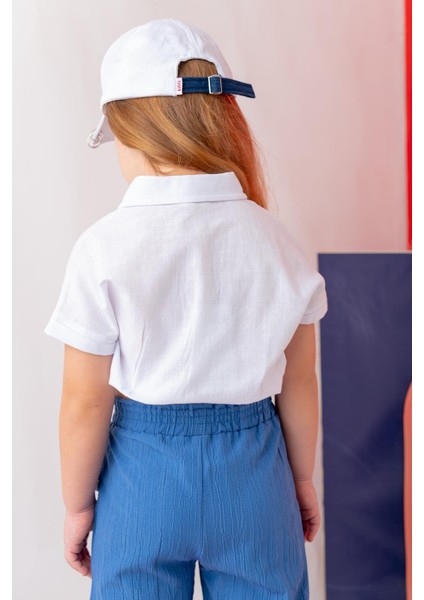 Kız Çocuk Beli Lastikli Gömlek - Beyaz fiyatları